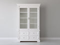 Vetrina - legno-vetro - 110x45x190 cm - bianco - classico
