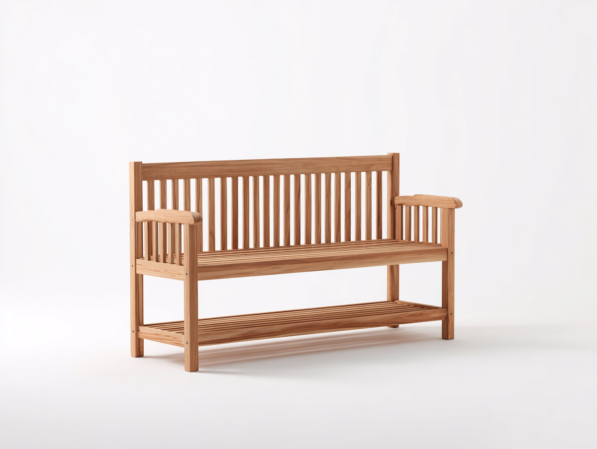 Panche da giardino - Legno - 127x57x87 cm - Naturale miele - Tradizionale