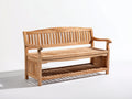 Panche da giardino - Legno - 136x61x91 cm - Naturale miele - Classico