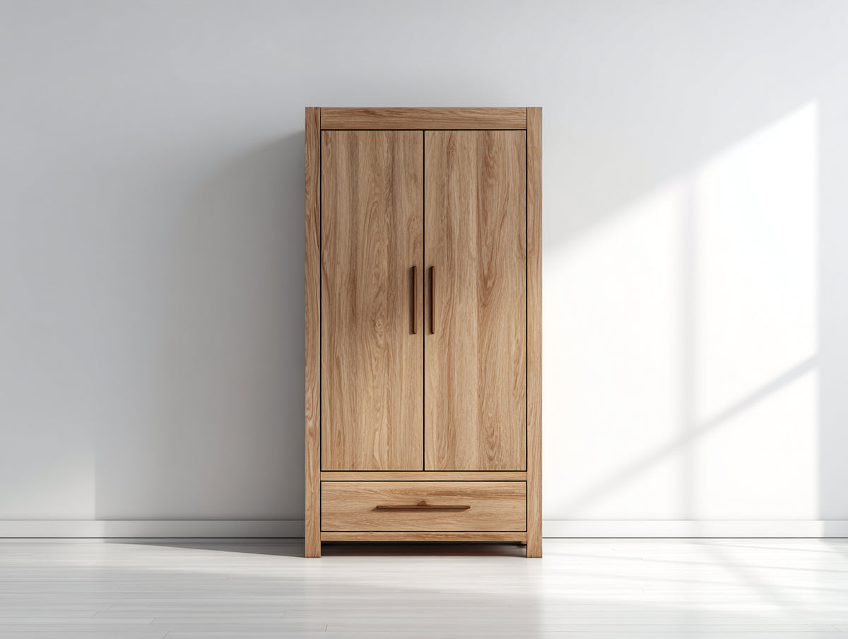 Armadio - legno - 85 x 48 x 185 cm - rovere naturale - stile contemporaneo