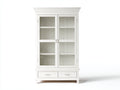 Vetrina - legno-vetro - 105x43x191 cm - bianco - classico