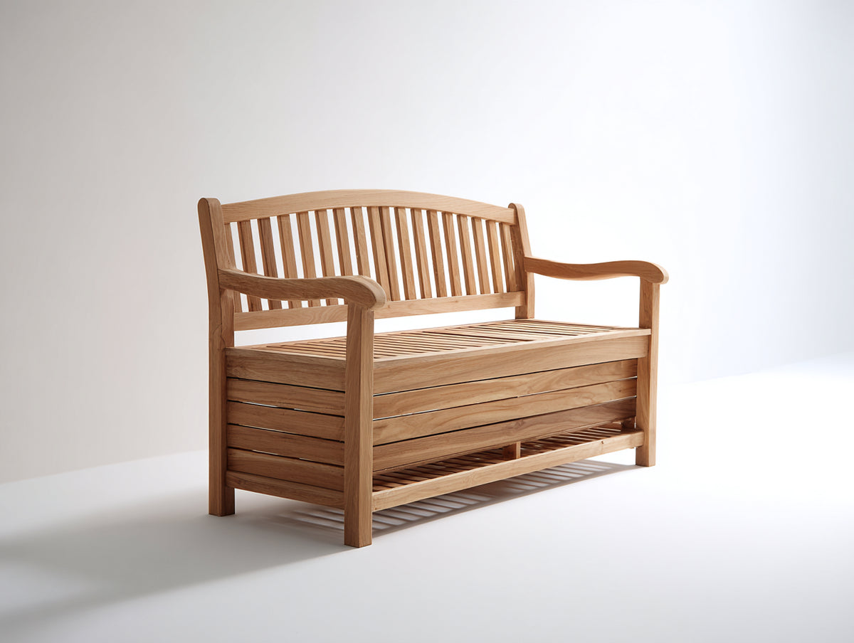 Panche da giardino - Legno - 125x62x91 cm - Naturale miele - Classico