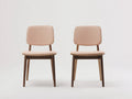 Sedia da pranzo - Legno-Similpelle - 49x54x81 cm - Beige-Marrone - Stile moderno minimalista