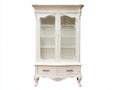 Vetrina - legno-vetro - 108x46x192 cm - avorio - barocco